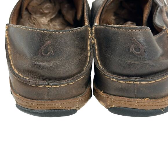 Olukai Ohana Lace-Up Nubuck - Oiled Brown Leather main image 5